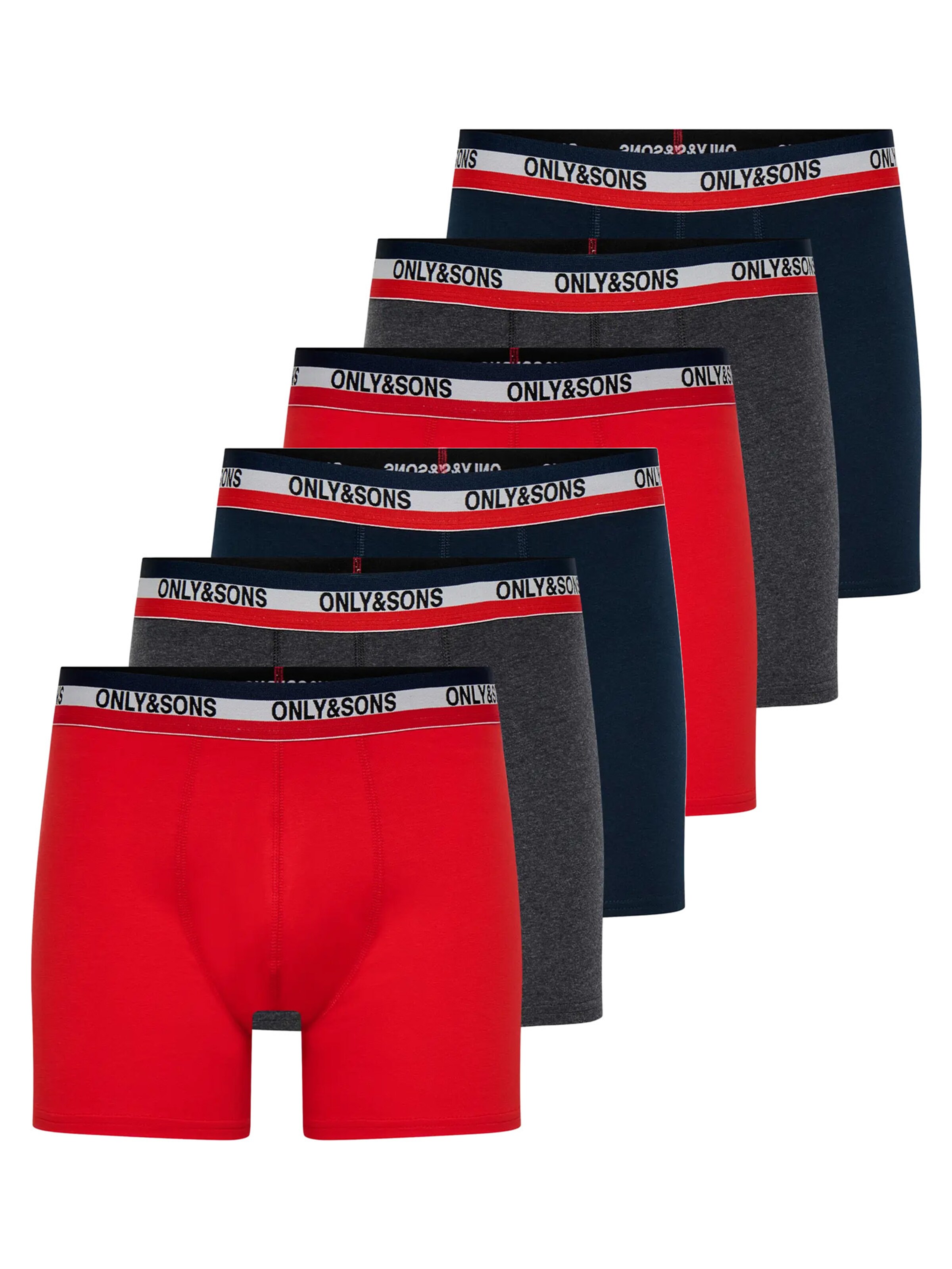 Only & Sons Boxershorts 'ONSFITZ SOLID BOXER' in Gemengde kleuren: voorkant