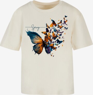 T-shirt 'Schmetterling' F4NT4STIC en beige : devant
