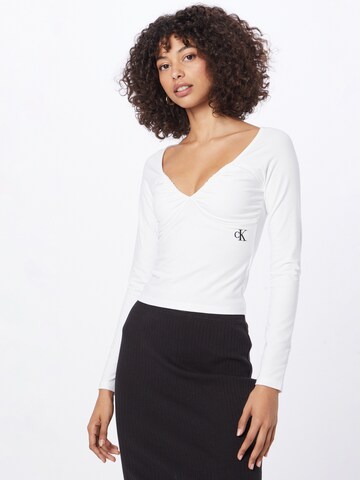 Calvin Klein Jeans Shirt in White: front