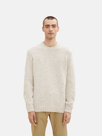 TOM TAILOR Sweater in Beige: front