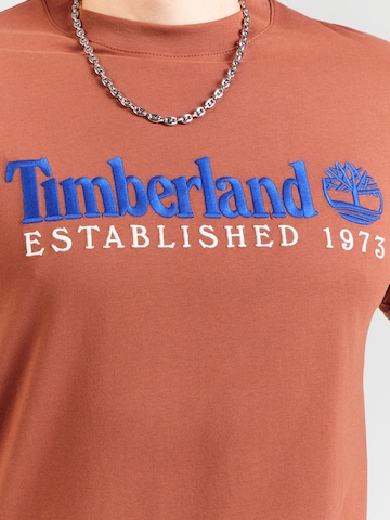 TIMBERLAND Majica 'ESTABLISHED 1973' | rjava barva