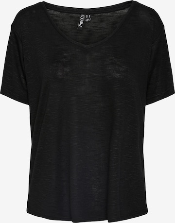 PIECES - Camisa em preto: frente