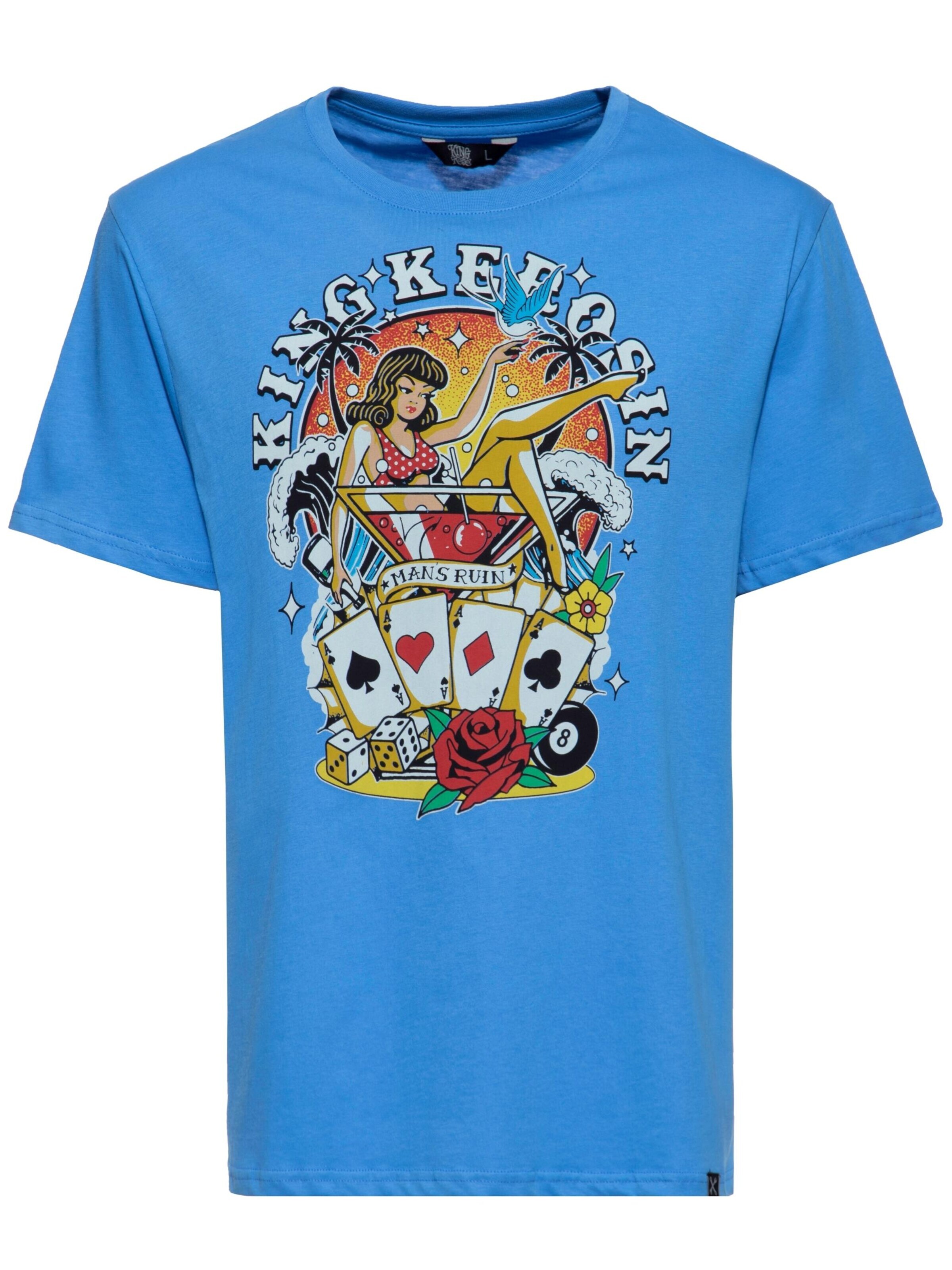 King Kerosin Shirt 'Man's Ruin'‌‌‌‌‌‌‌‌‌‌ in Blau: Vorderseite