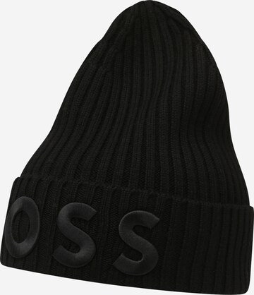 BOSS Beanie in Black: front