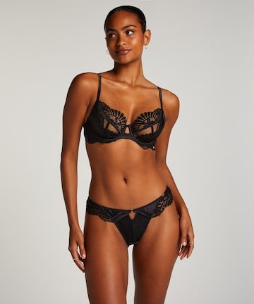 Hunkemöller Slip 'Almendra' in Zwart: voorkant