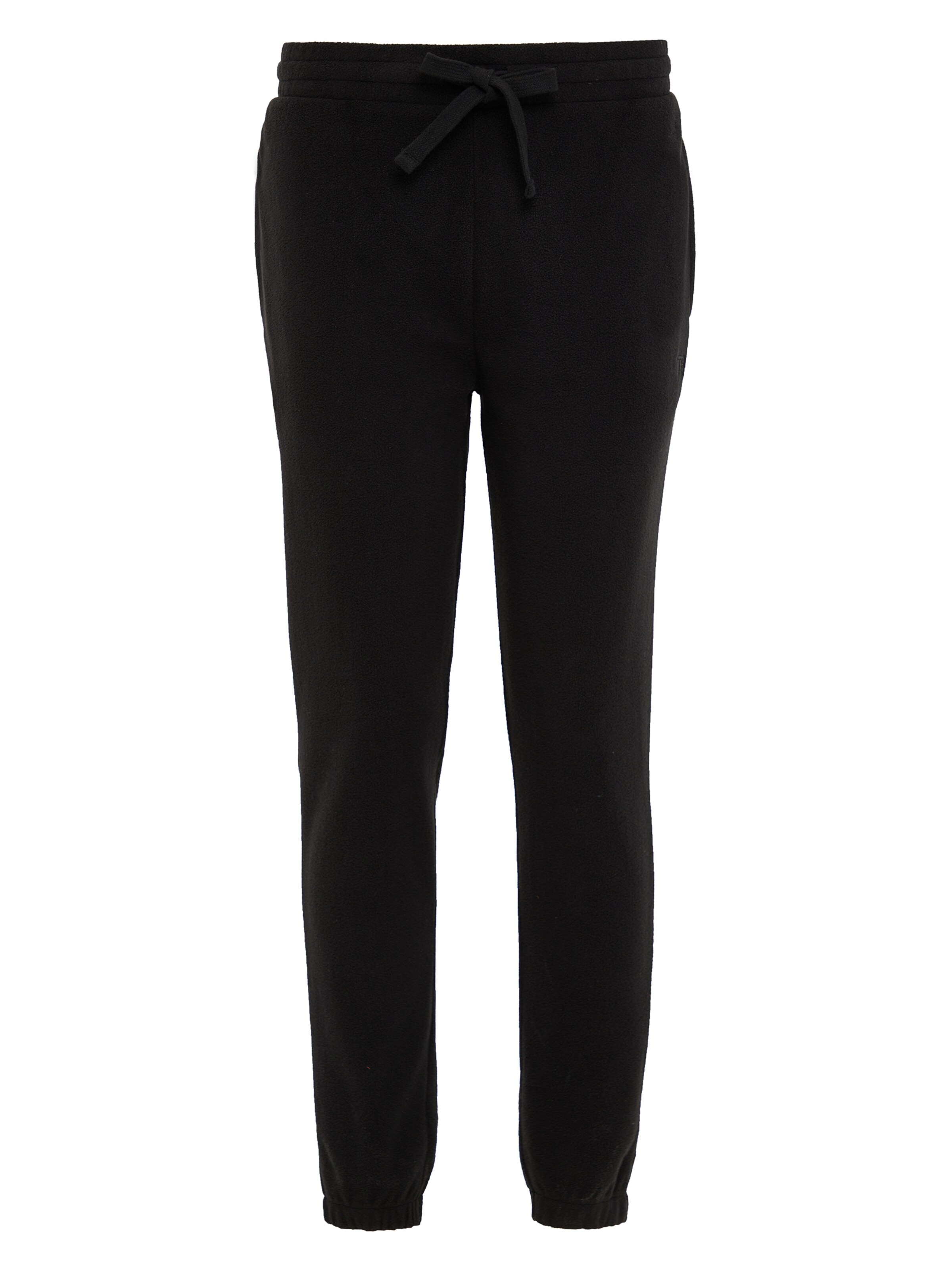Threadbare Tapered Trousers in Black: front