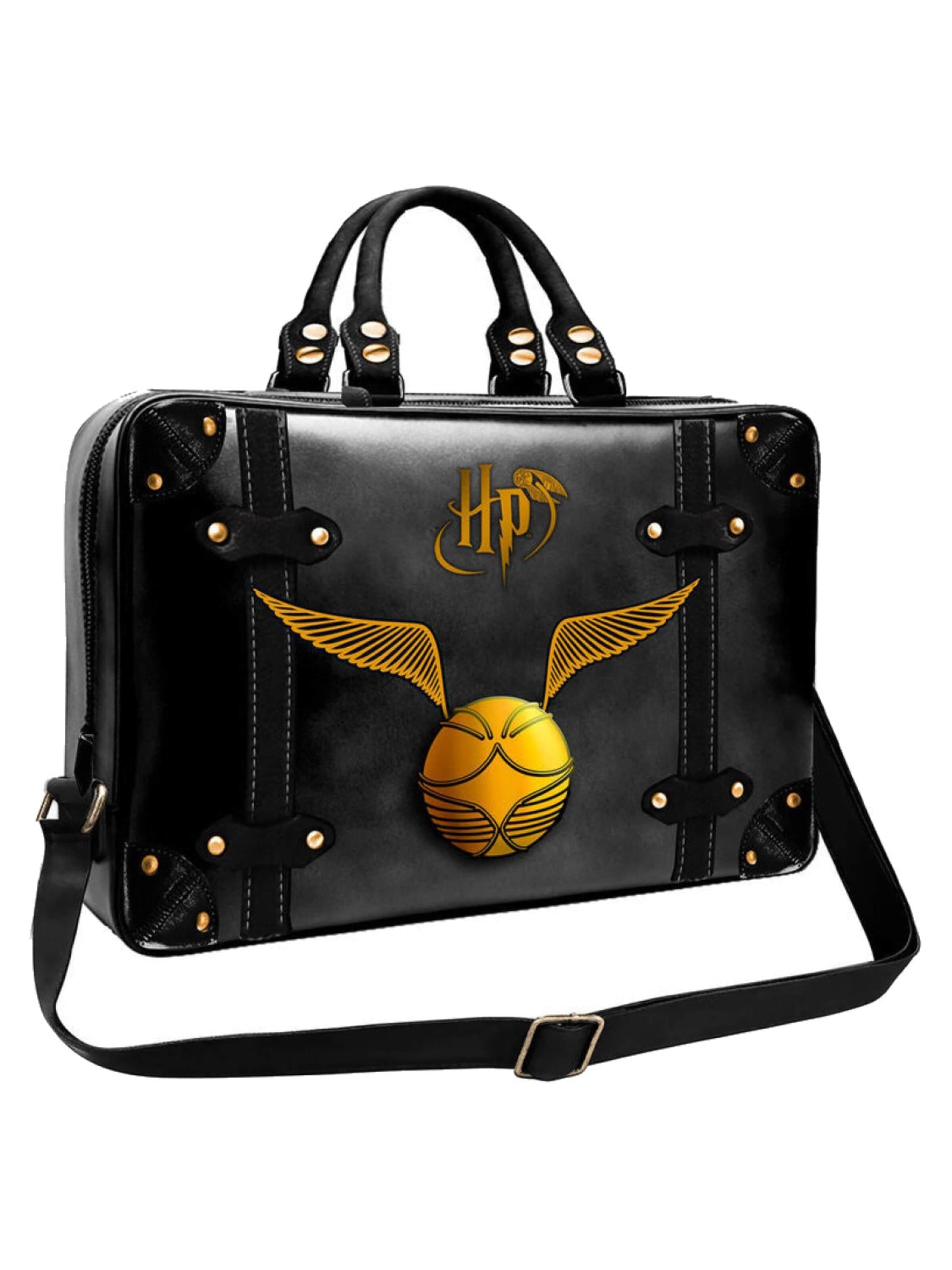 Harry Potter Handtasche 'Warner Bros Harry Potter Zwerkbal Laptoptas'‌‌‌‌‌‌‌‌‌‌ in Schwarz: Vorderseite