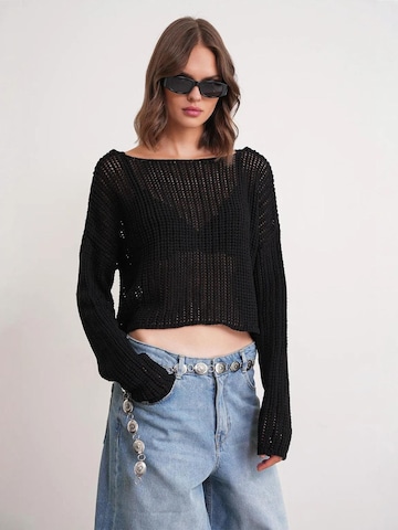 Pullover di MixRay in nero: frontale