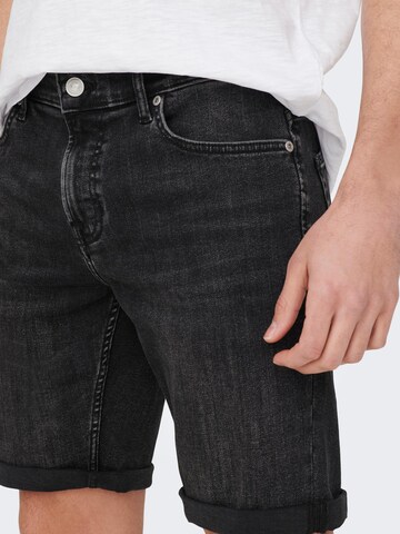 Only & Sons Slimfit Jeans 'Ply Life' in Zwart