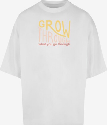 Merchcode Shirt 'Spring - Grow through 2' in Wit: voorkant
