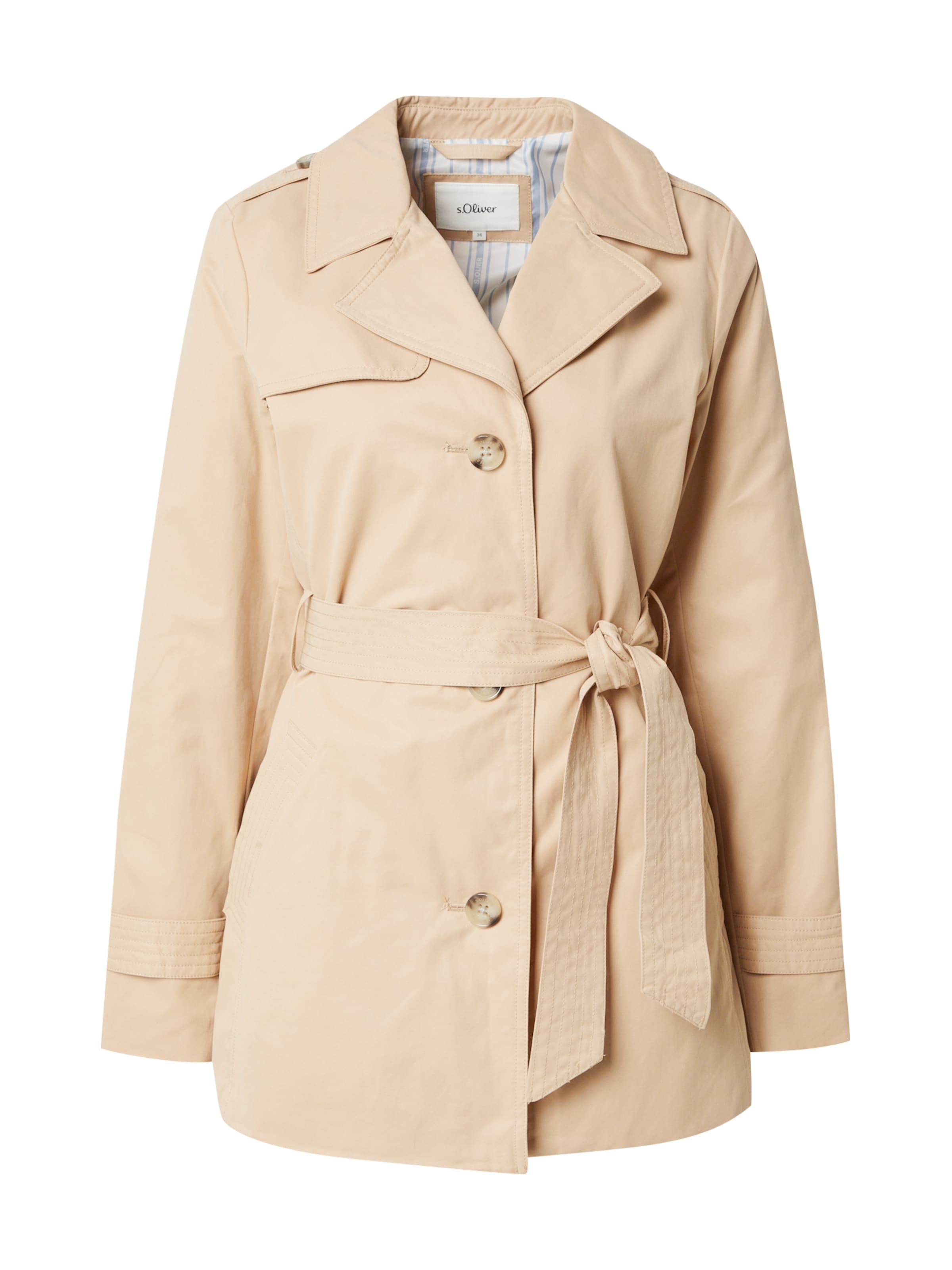 s.Oliver Tussenmantel in Beige: voorkant