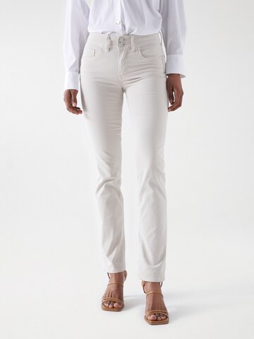 Salsa Jeans Slimfit Jeans in Wit: voorkant