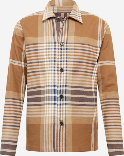 Matinique Chemise 'Jules' en bleu nuit / marron / blanc, Vue avec produit