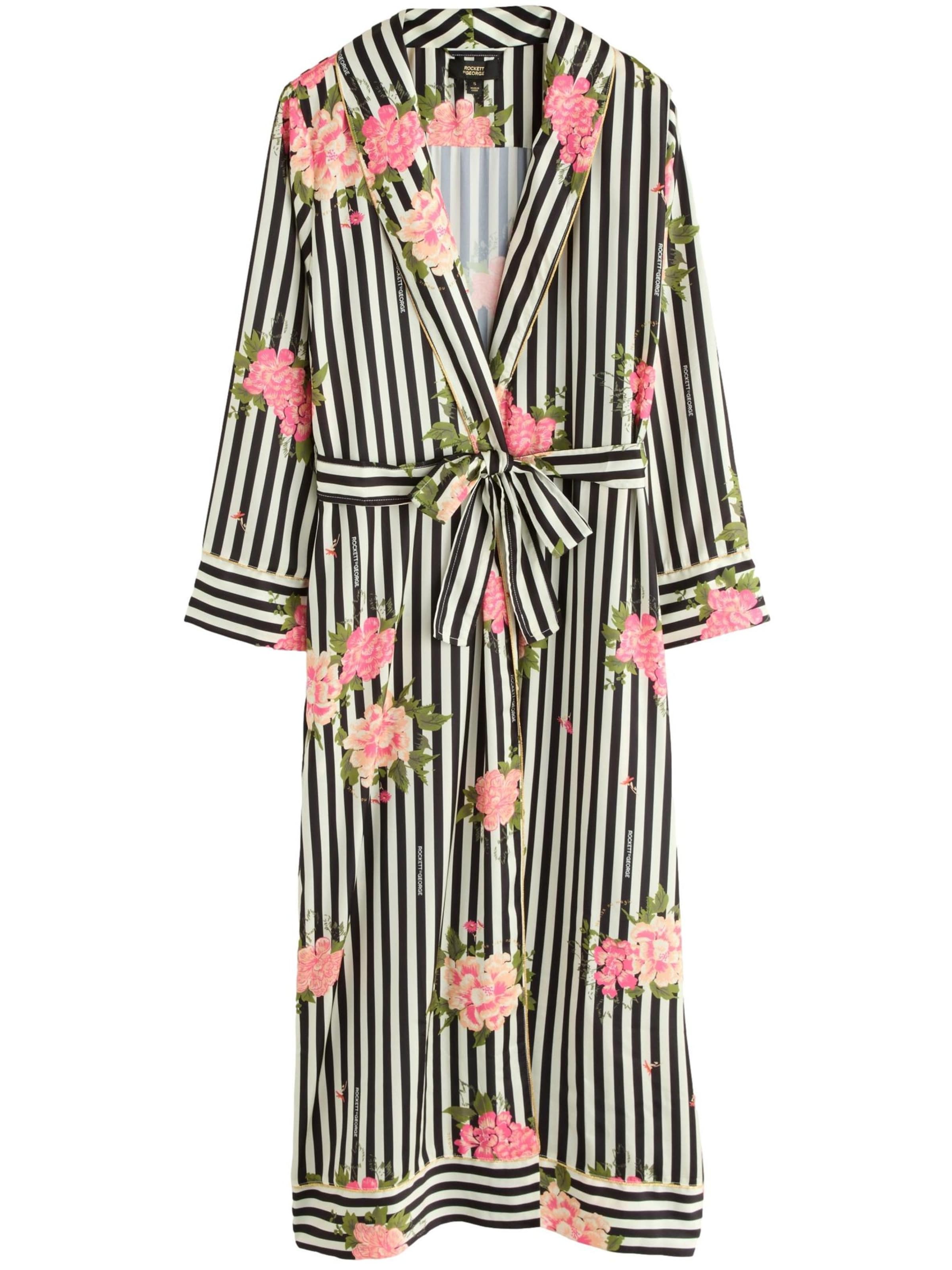 juoda Rockett St George Ilgas vonios chalatas: priekis