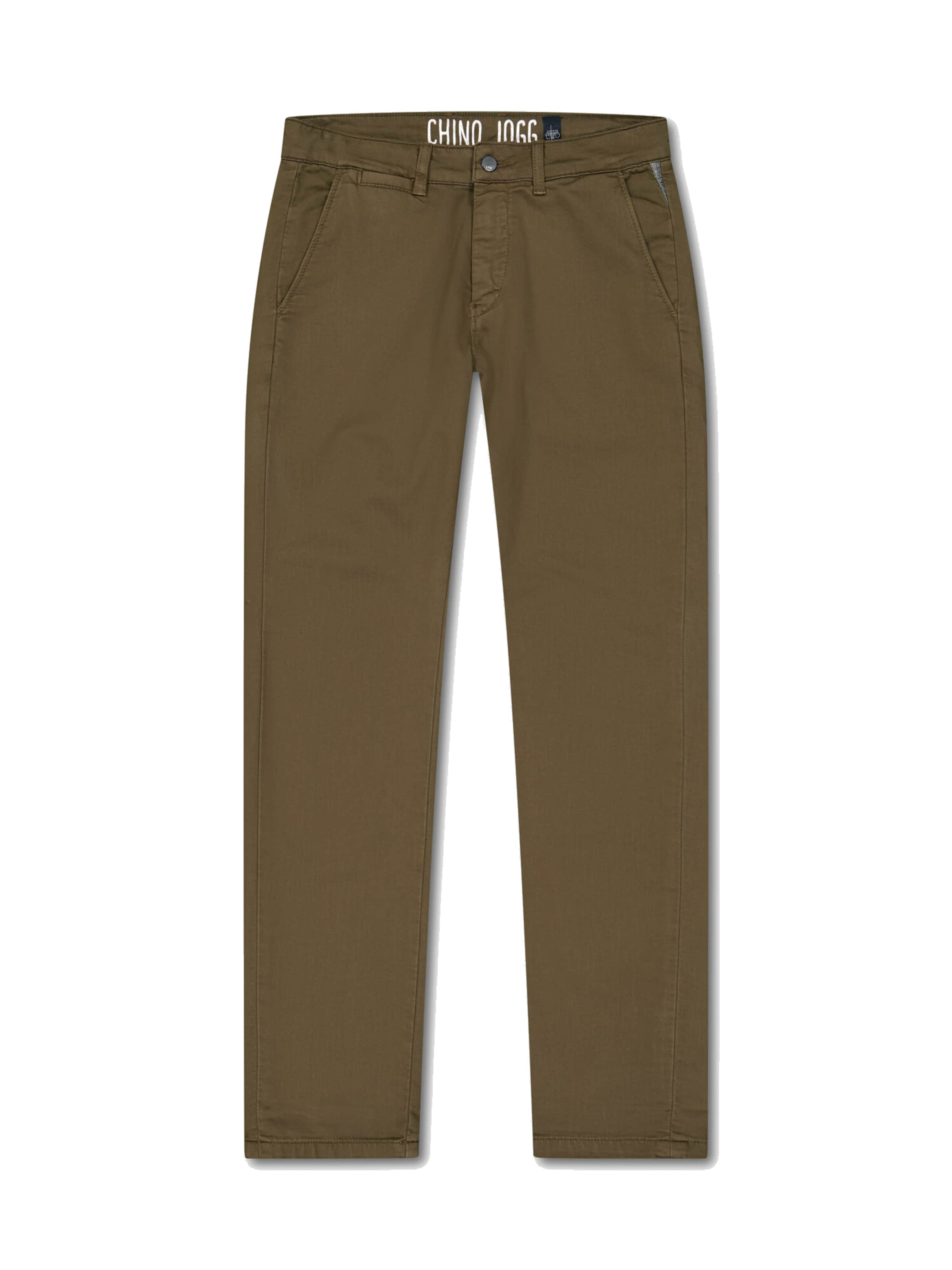 Coupe slim Pantalon Le Temps Des Cerises en marron : devant