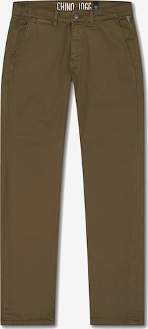 Coupe slim Pantalon Le Temps Des Cerises en marron : devant