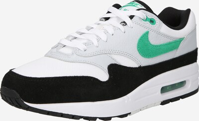 Nike Sportswear Sapatilhas baixas 'Air Max 1' em cinzento claro / verde relva / preto / branco, Vista do produto