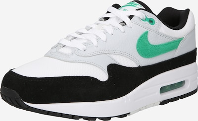 Nike Sportswear Platform trainers 'Air Max 1' in Light grey / Grass green / Black / White, Item view