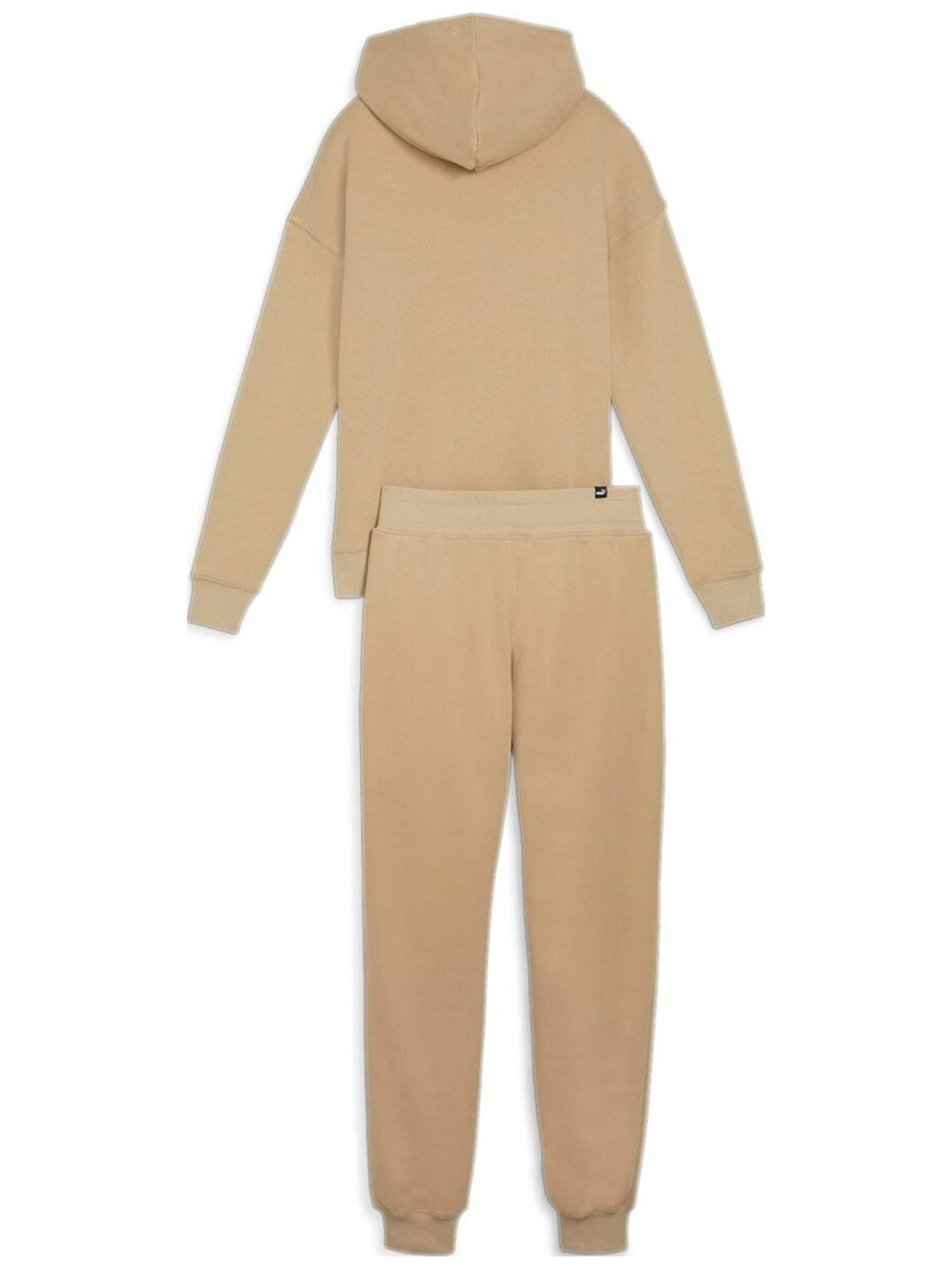 PUMA - Sudadera con cremallera 'Puma Loungewear Suit Tr' en beige
