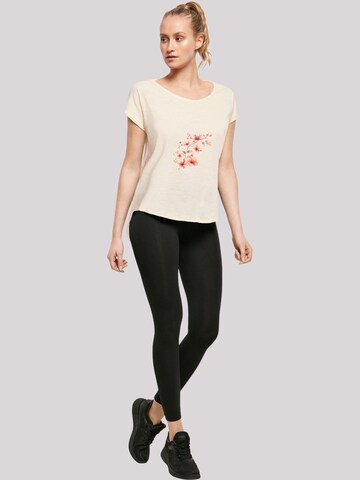 T-shirt 'Rosa Blumenzweig 3D' F4NT4STIC en beige