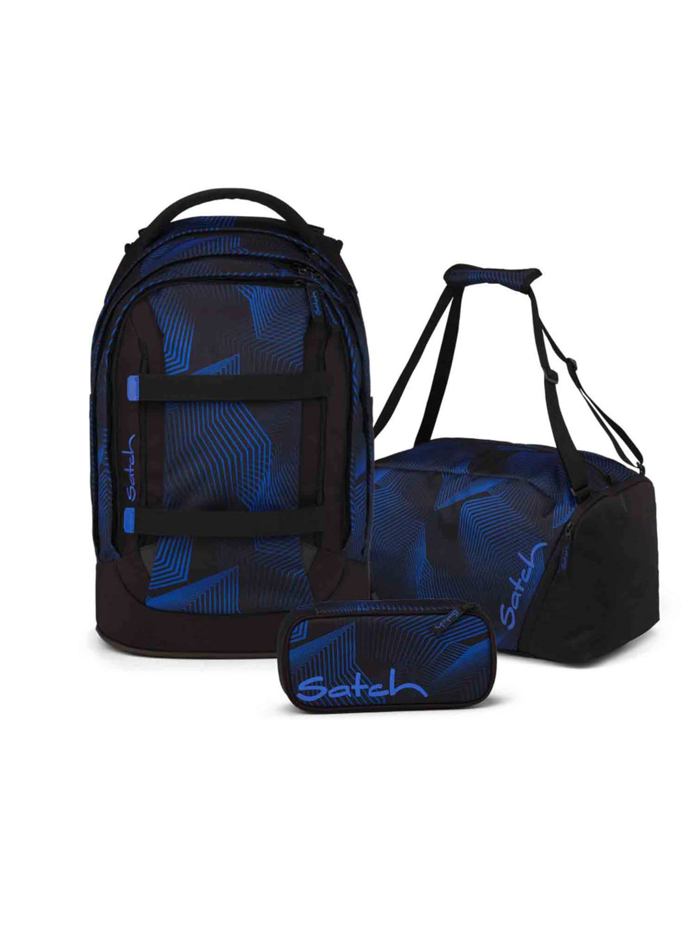 Satch Backpack 'Pack Schulrucksack Set 3tlg' in Blue: front