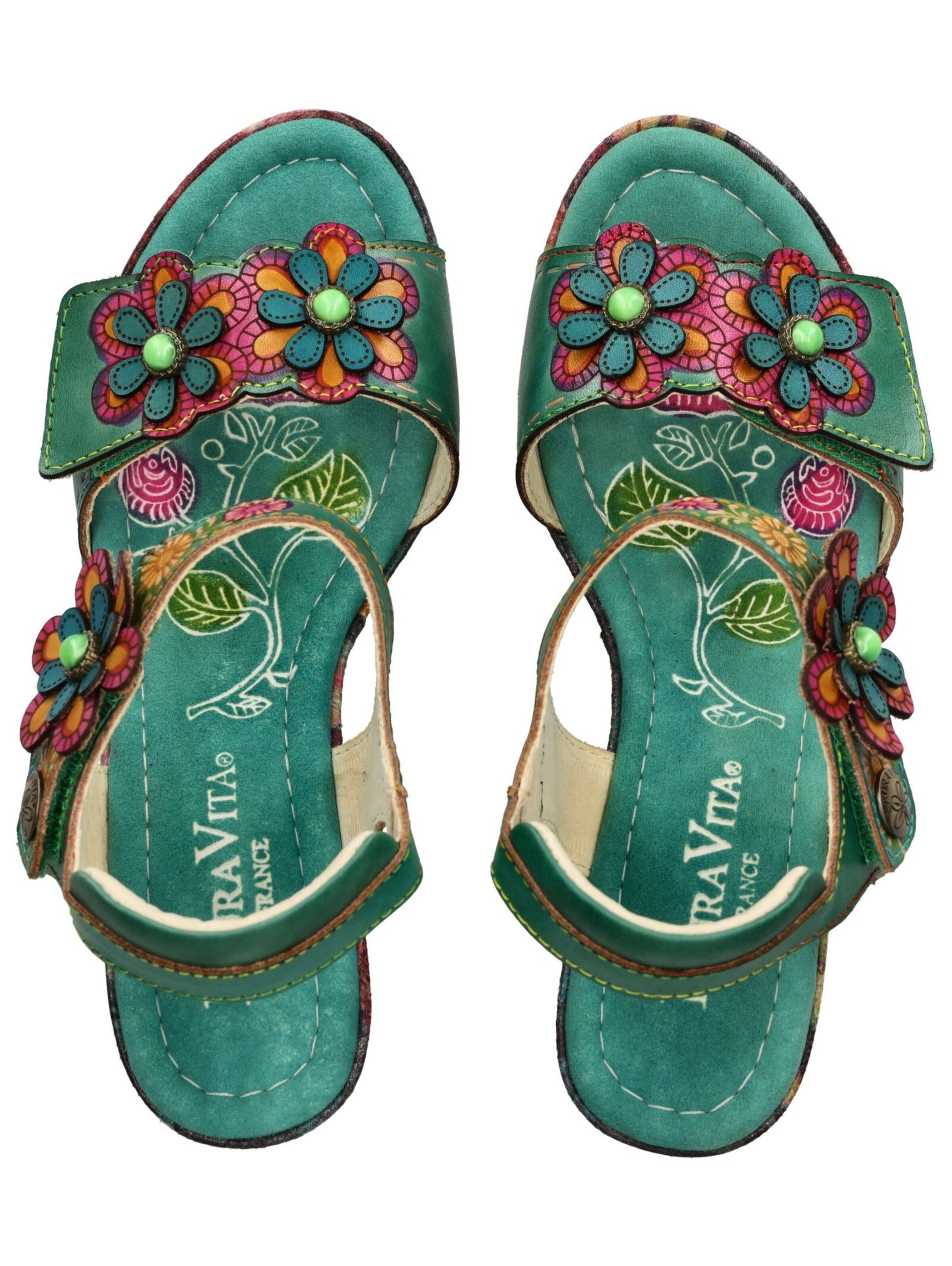 Sandales à lanières Laura Vita en vert
