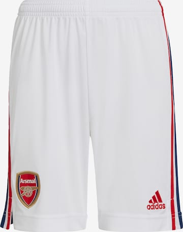 ADIDAS PERFORMANCE Regular Workout Pants 'FC Arsenal 2021/2022' in White: front