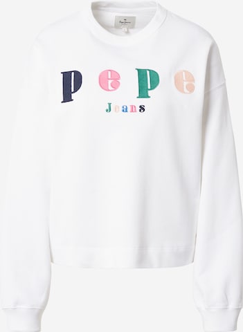 Pepe Jeans Sweatshirt 'PEG' in White: front