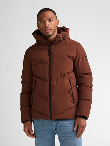 Petrol Industries Winter Jacket in Brown: front