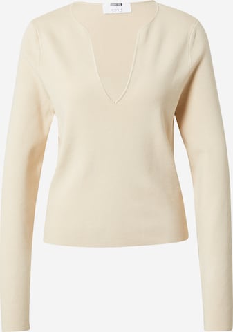 ABOUT YOU x Iconic by Tatiana Kucharova Pullover 'May' in Beige: predná strana