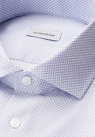 Coupe slim Chemise business 'Schwarze Rose' SEIDENSTICKER en bleu
