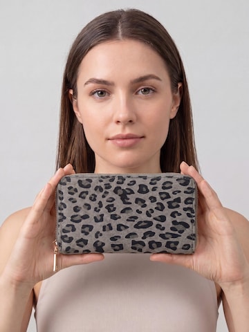 MILLYMILK® Wallet 'SAVANA LARGE' in Grey: front