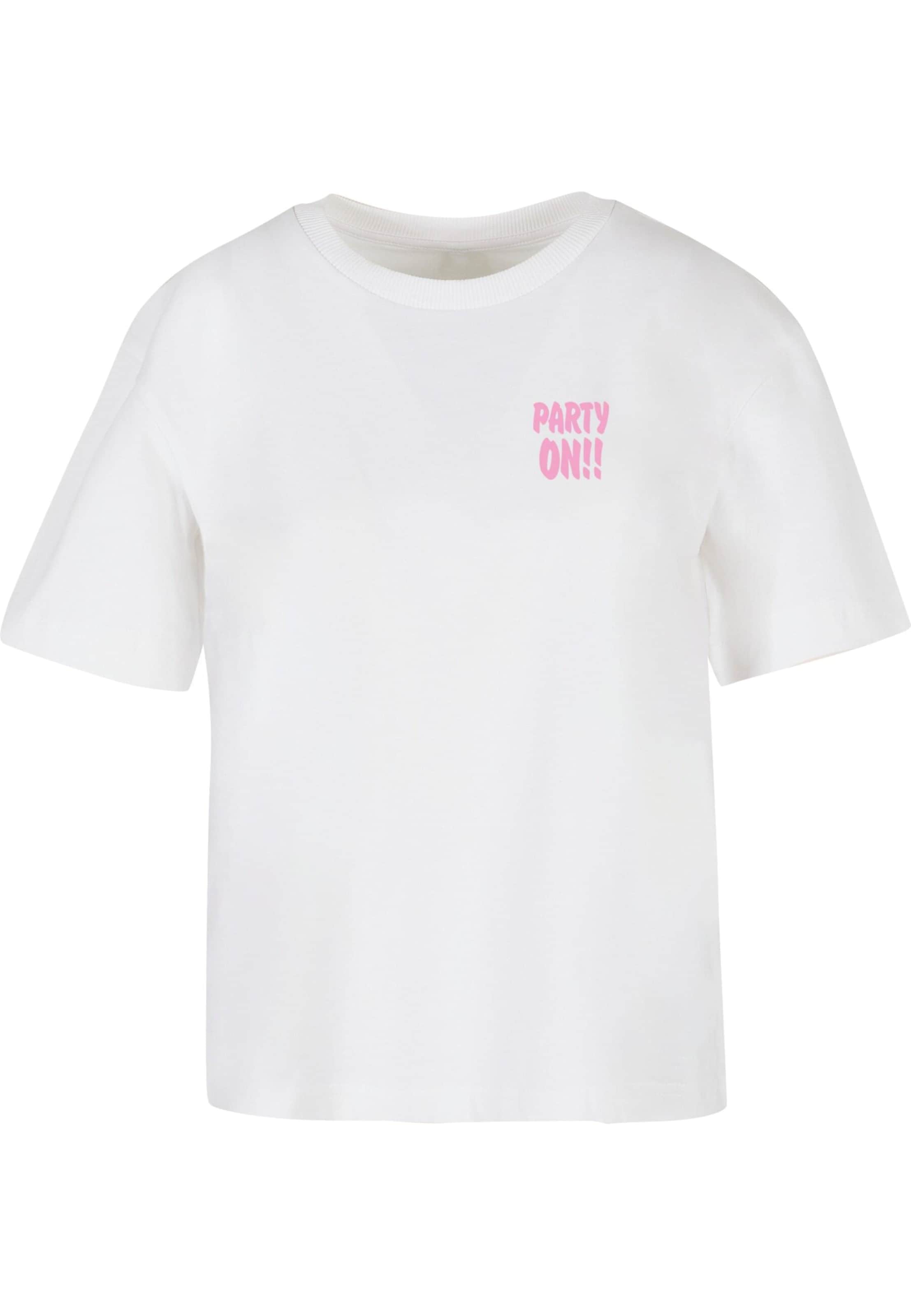 Miss Tee Shirt 'Party On' in White: front