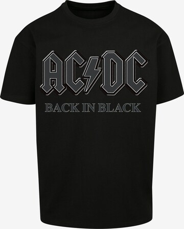 T-Shirt 'ACDC Back in Black' F4NT4STIC en noir : devant