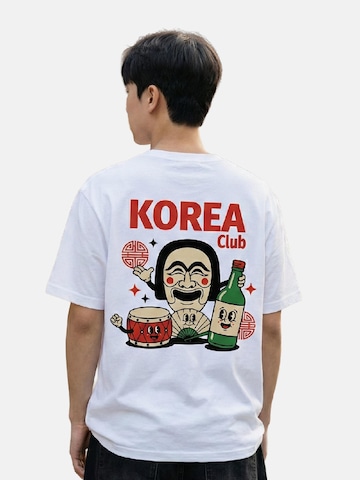 RoamLikeSummer Shirt 'Korea Club'‌‌‌‌‌‌ in Weiß: Vorderseite