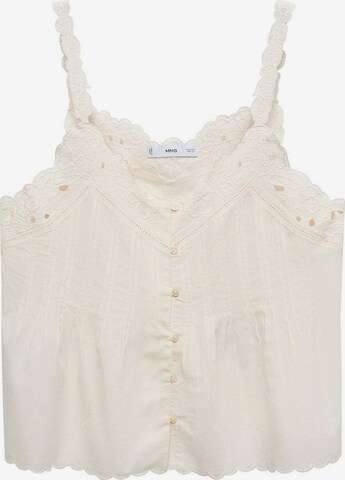 MANGO Blouse 'bord' in White: front