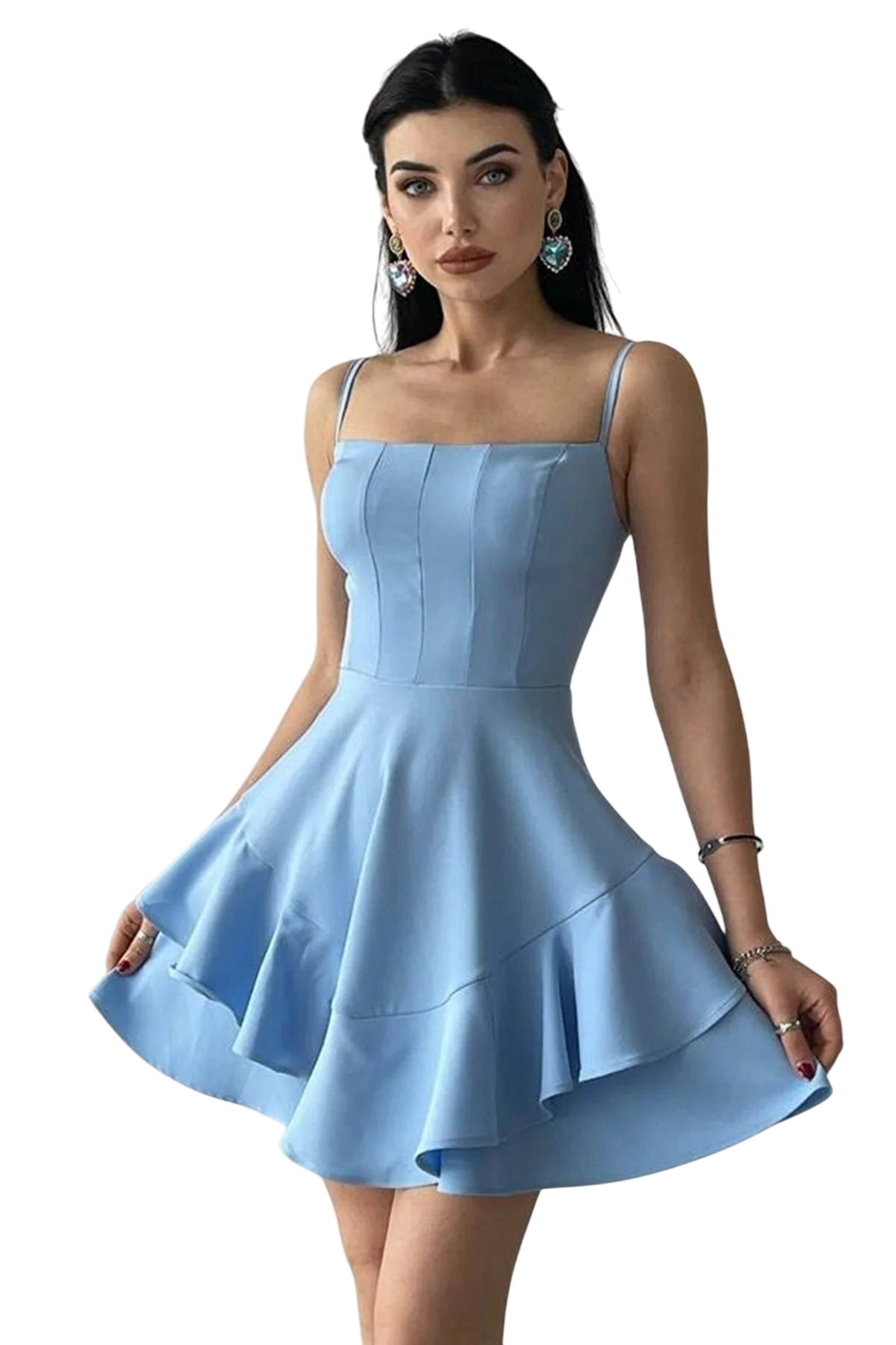 Robe WOMAN VISION en bleu : devant