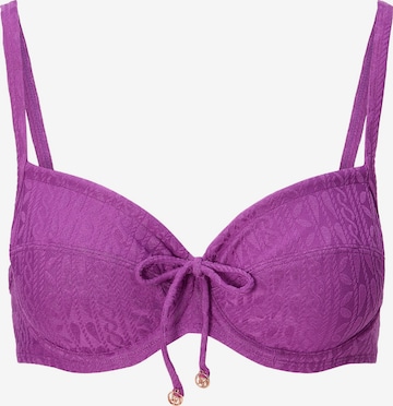LingaDore - Balconet Top de bikini en lila: frente