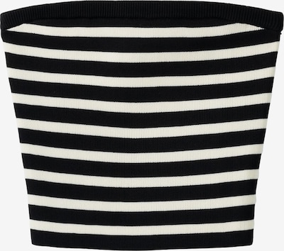 Bershka Knitted Top in Black / White, Item view