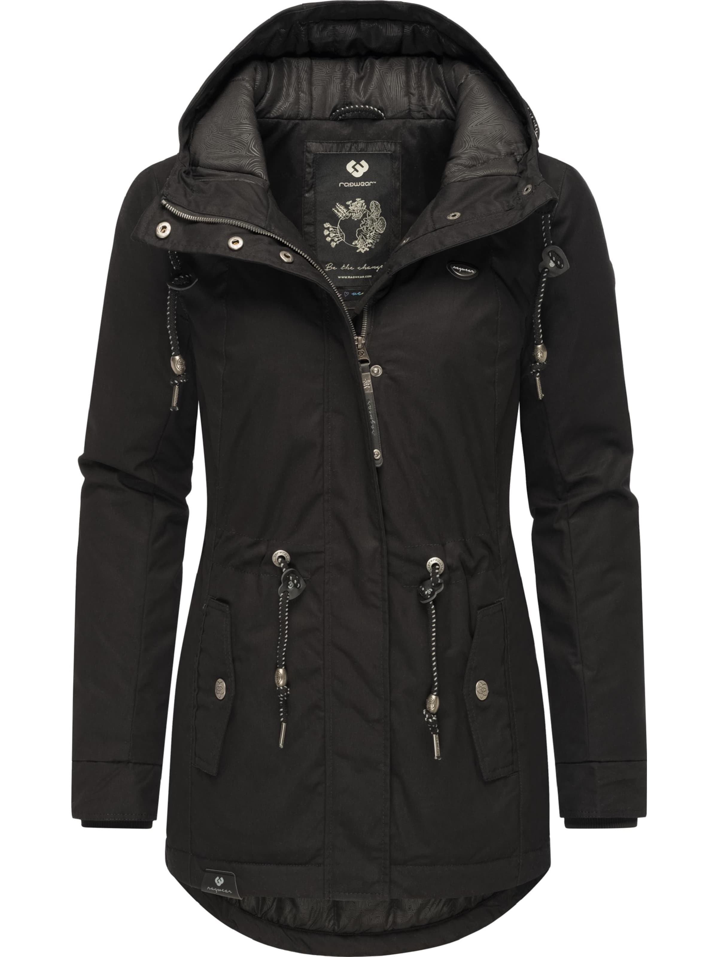 Parka d’hiver &#x27;Monadis&#x27; Ragwear en noir : devant