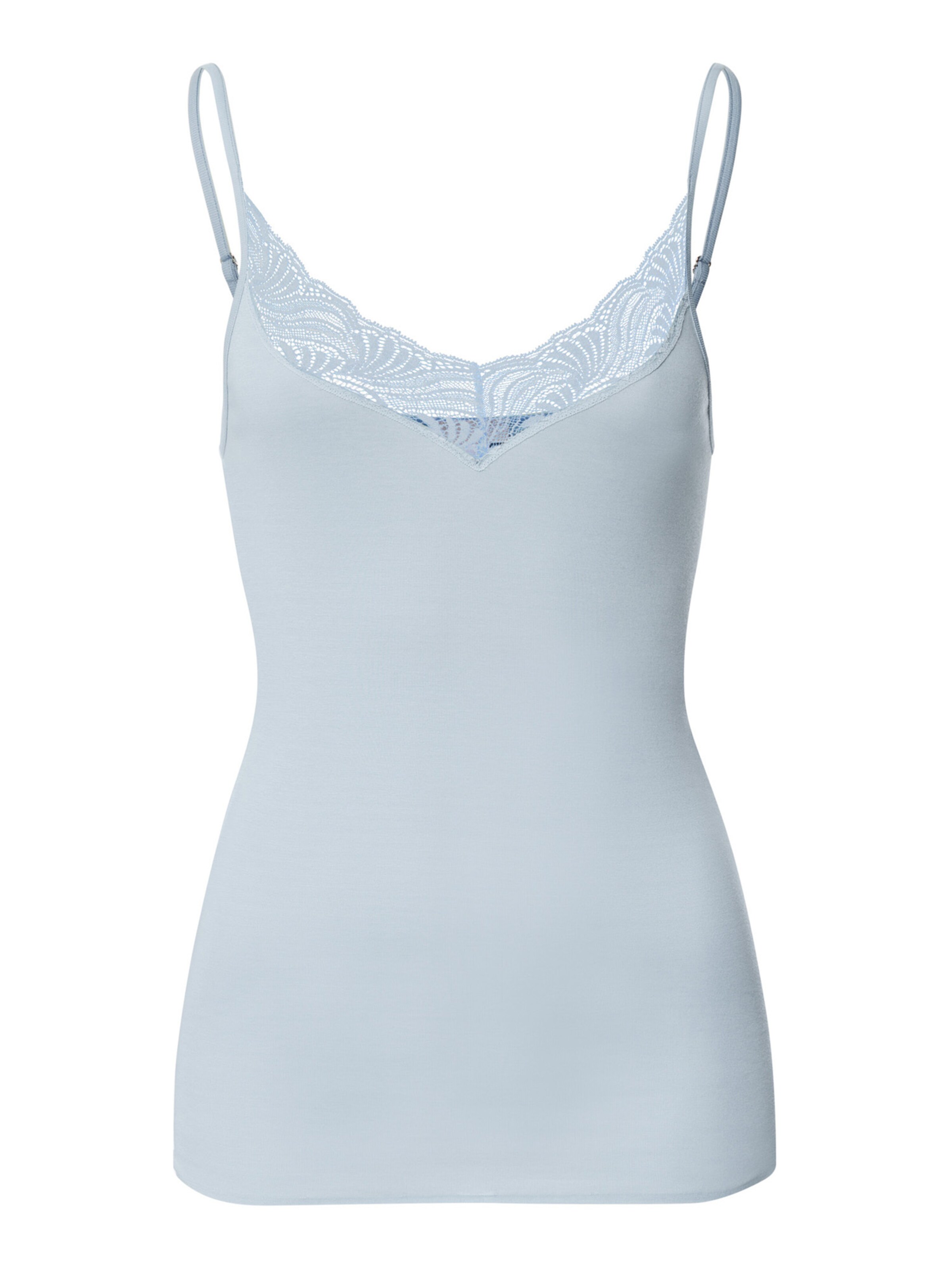 Hanro Top in Blau: Vorderseite