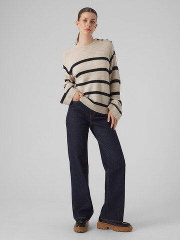 VERO MODA Trui 'LEFILE' in Beige