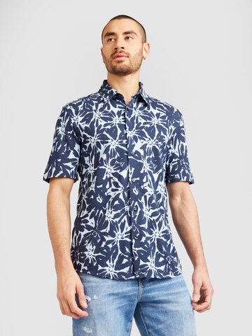 BOSS Regular fit Overhemd 'S-Roan' in Blauw: voorkant