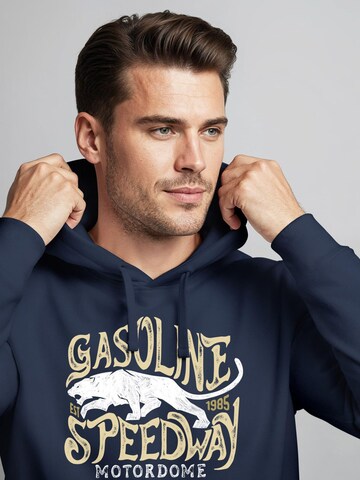 Neverless Sweatshirt 'Panther Gasoline' in Blue