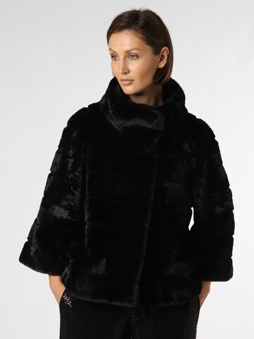 Marc Cain Winter Coat in Black: front