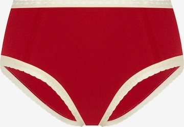 Albero Natur Panty 'Damen Bio-Baumwoll Hipster mit Spitze' in Red: front