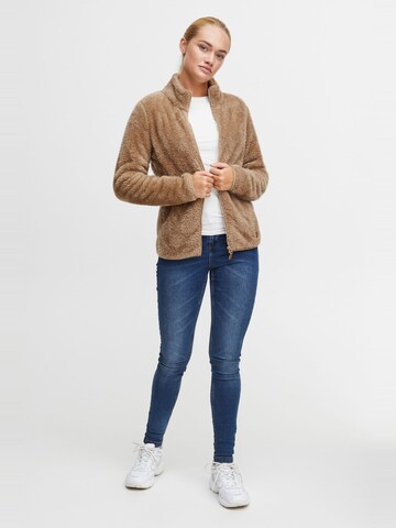 Giacca di pile 'Telsa' di Oxmo in beige: frontale