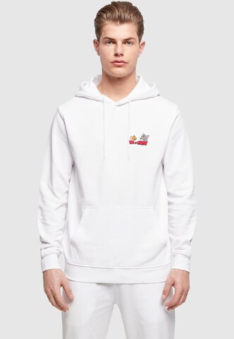 Merchcode Sweatshirt 'Tom and Jerry - Classic Faces' in Weiß: Vorderseite