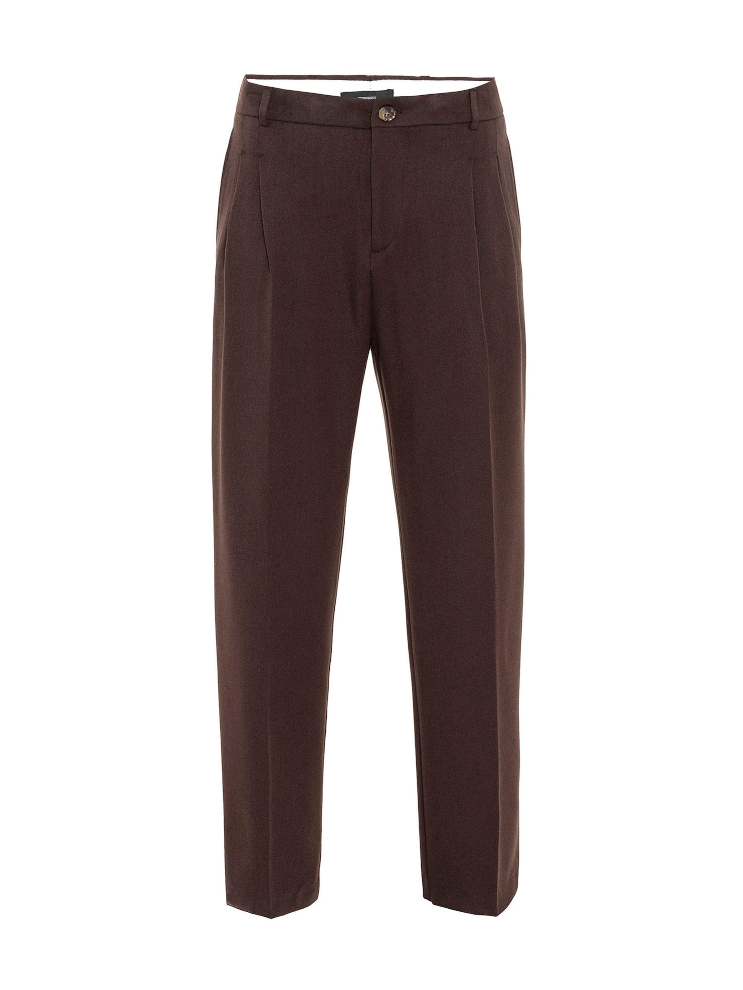 Regular Pantalon à pince Antioch en marron : devant