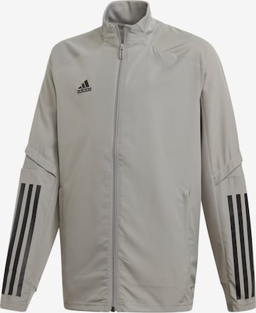 ADIDAS PERFORMANCE Athletic Jacket in Grey: front